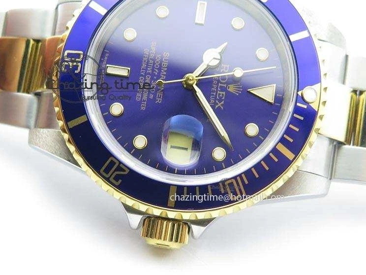 MiroTime 1231 Stretchable Submariner BP Maker 16613 Blue Dial SS YG Case On SS YG Bracelet A 3877